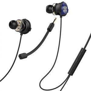 OEM Custom Logo Dual Driver Wired Gaming headset earphone EP-1245 With Microphone for mobile phone Xbox, PS4