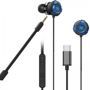 New Arrivals Orignal Type C Wired Earphone Earbuds Dual Driver Gaming Headset